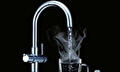 Een kraan voor koud, warm en kokend heet water